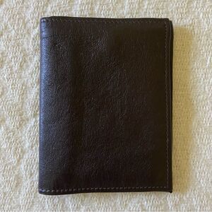 Dark Brown Leather Bifold Wallet